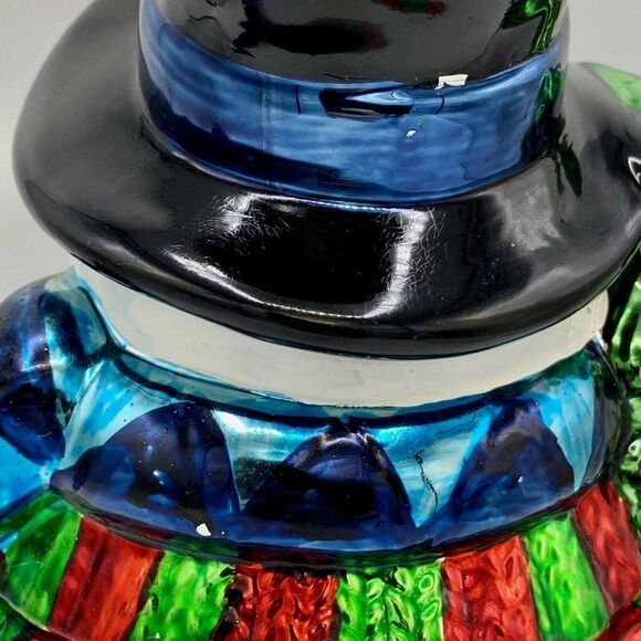 DAVIDS COOKIES Snowman Metallic Cookie Jar - Picture 6 of 10